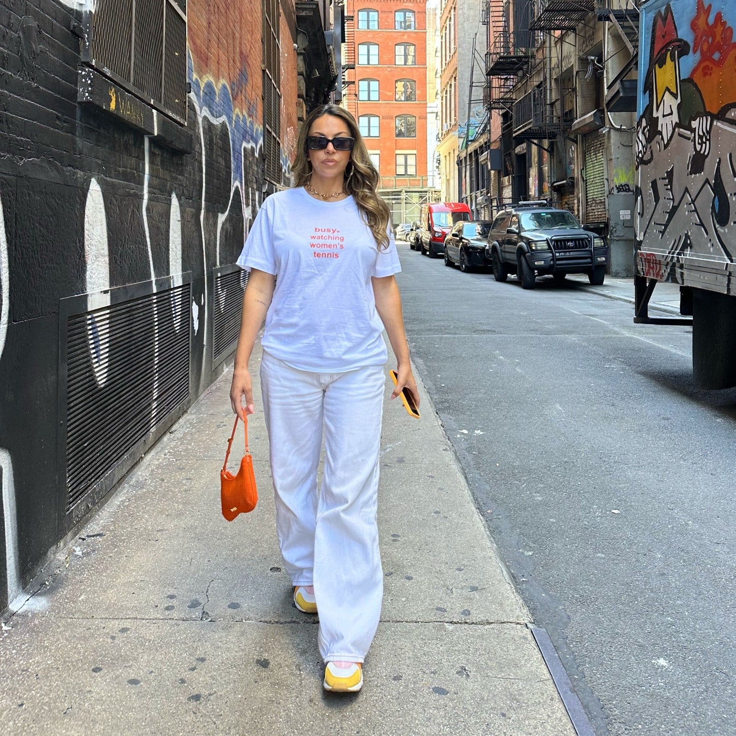 busy.watching women's tennis unisex tee