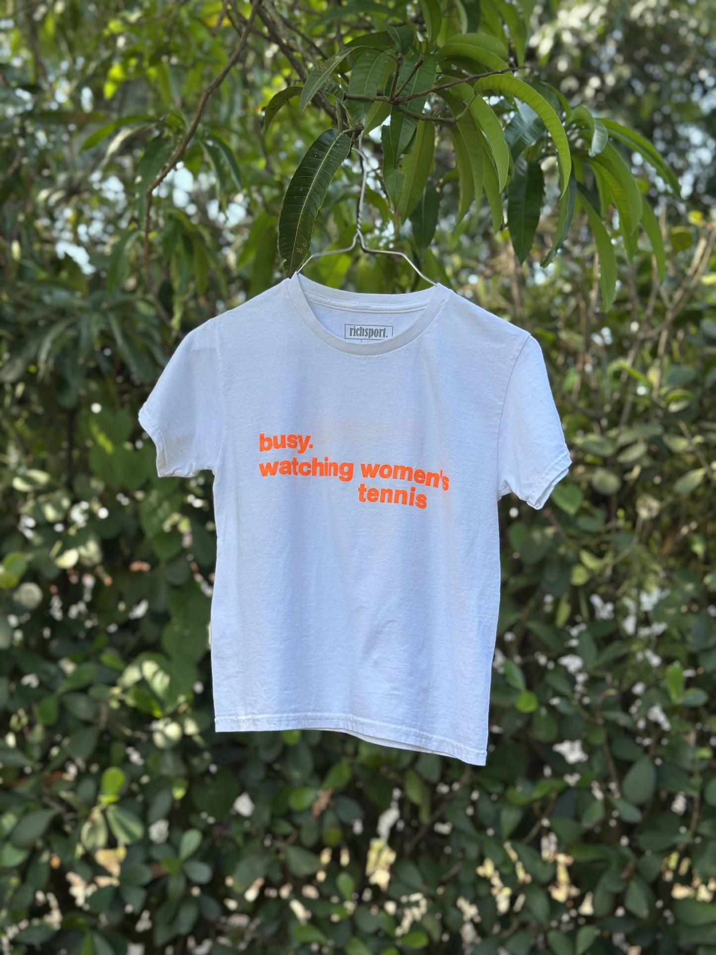 busy.watching women's tennis youth tee