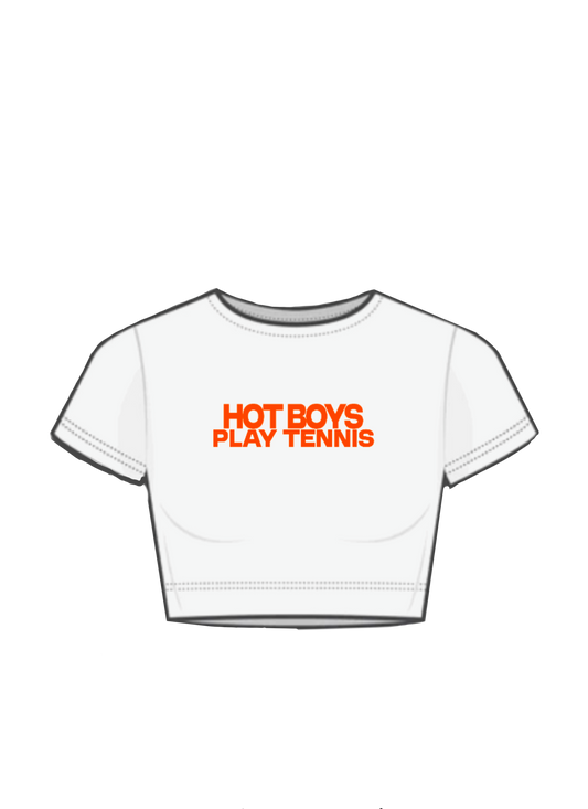 hot boys play tennis baby tee